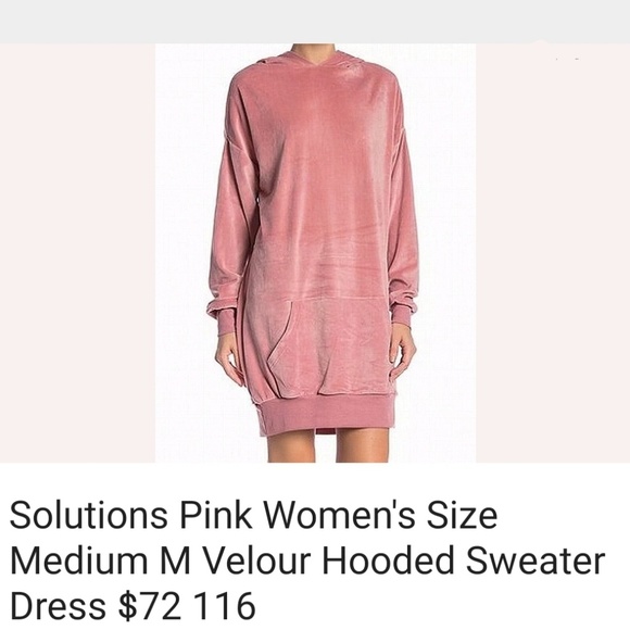 SOLD SOLUTIONS Velour hoodie dress - Picture 3 of 5
